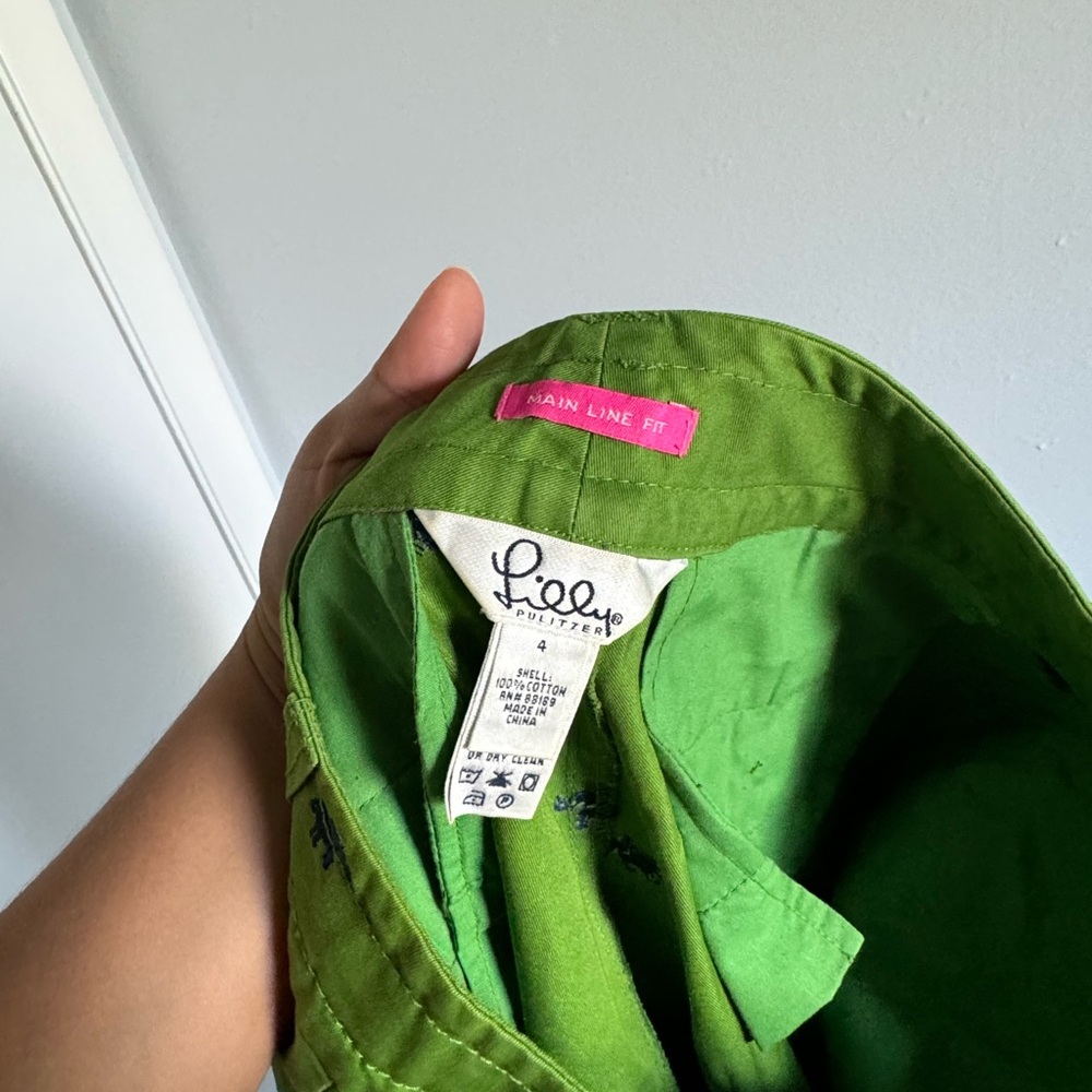 Lilly Pulitzer Green Embroidered Chinos - Picture 2 of 4